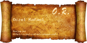 Oczel Rafael névjegykártya
